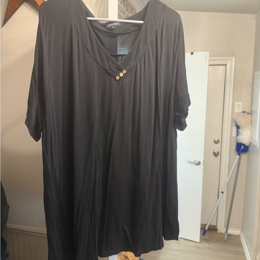 Chic Black Women's Blouse with Button Detail